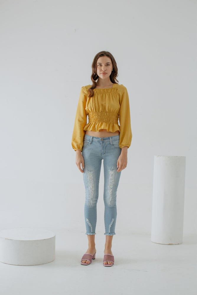
            
                Load image into Gallery viewer, Marbelle Top In Yellow
            
        