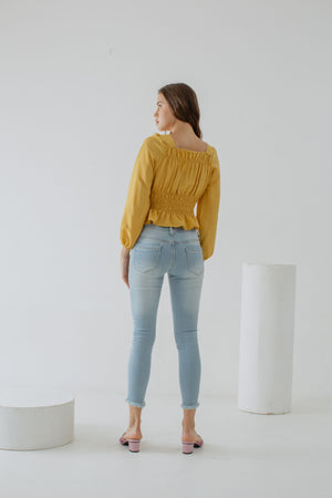 
            
                Load image into Gallery viewer, Marbelle Top In Yellow
            
        