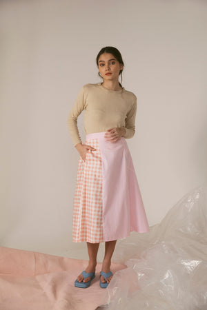 
            
                Load image into Gallery viewer, Pique Skirt in Tangerine
            
        