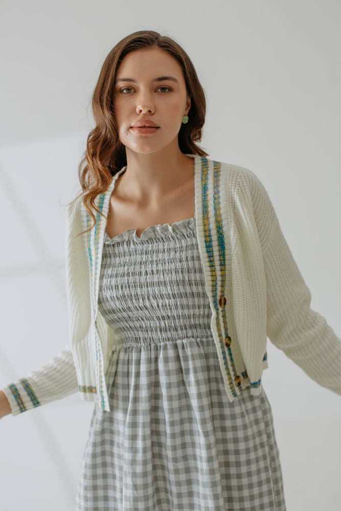 
            
                Load image into Gallery viewer, Rebecca Knit Cardigan In White
            
        
