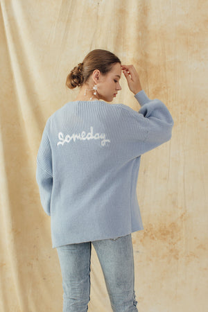 
            
                Load image into Gallery viewer, Oilien Someday Knit Cardigan in Blue
            
        