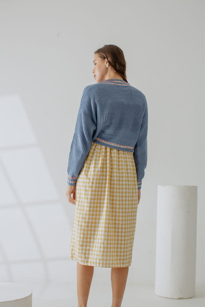 
            
                Load image into Gallery viewer, Rebecca Knit Cardigan In Blue
            
        