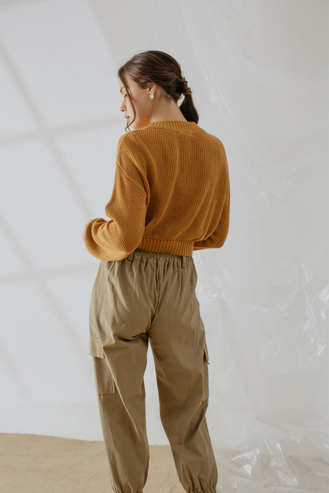 Sophie Knit Sweater In Tangerine