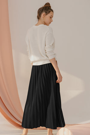 Bianca Black Pleats Skirt