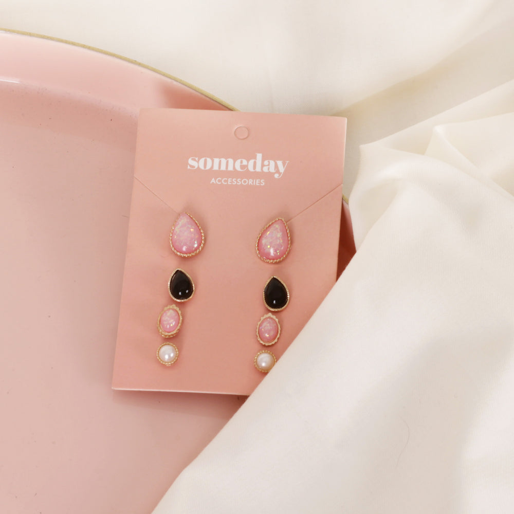 
            
                Load image into Gallery viewer, Pearl Tears Three Color Set Earrings
            
        