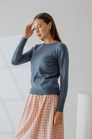 
            
                Load image into Gallery viewer, Parnella Knit Top In Blue
            
        