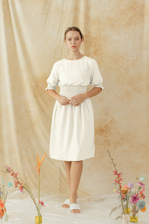 Lydia Chloe Dress in White