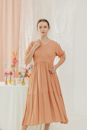 
            
                Load image into Gallery viewer, Catherine Pastel Dress in Orange
            
        