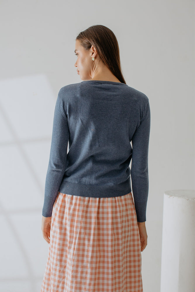 
            
                Load image into Gallery viewer, Parnella Knit Top In Blue
            
        