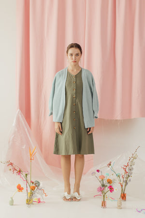 
            
                Load image into Gallery viewer, Cerise Pocket Dress In Olive
            
        