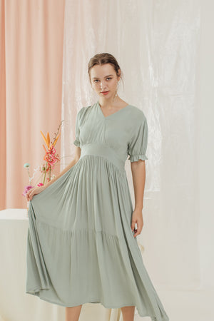 Catherine Pastel Dress in Green