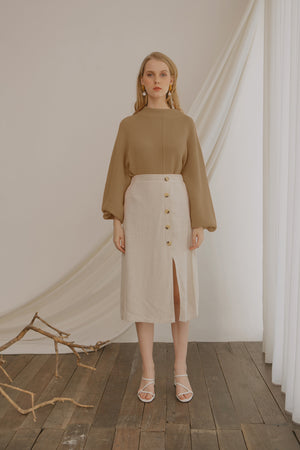 
            
                Load image into Gallery viewer, Ereyna Light Brown Knit Sweater
            
        