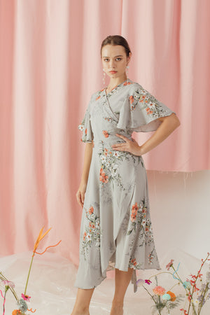 
            
                Load image into Gallery viewer, Hilda Blossom Dress In Grey
            
        
