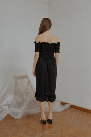 
            
                Load image into Gallery viewer, Athena Smock Black Dress
            
        
