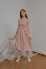 Ingrid Smock Dress in Pink