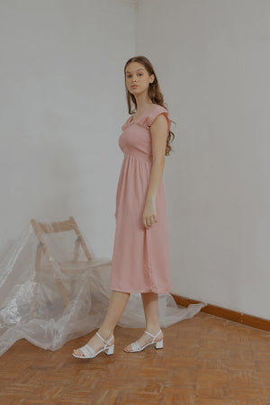 Ingrid Smock Dress in Pink