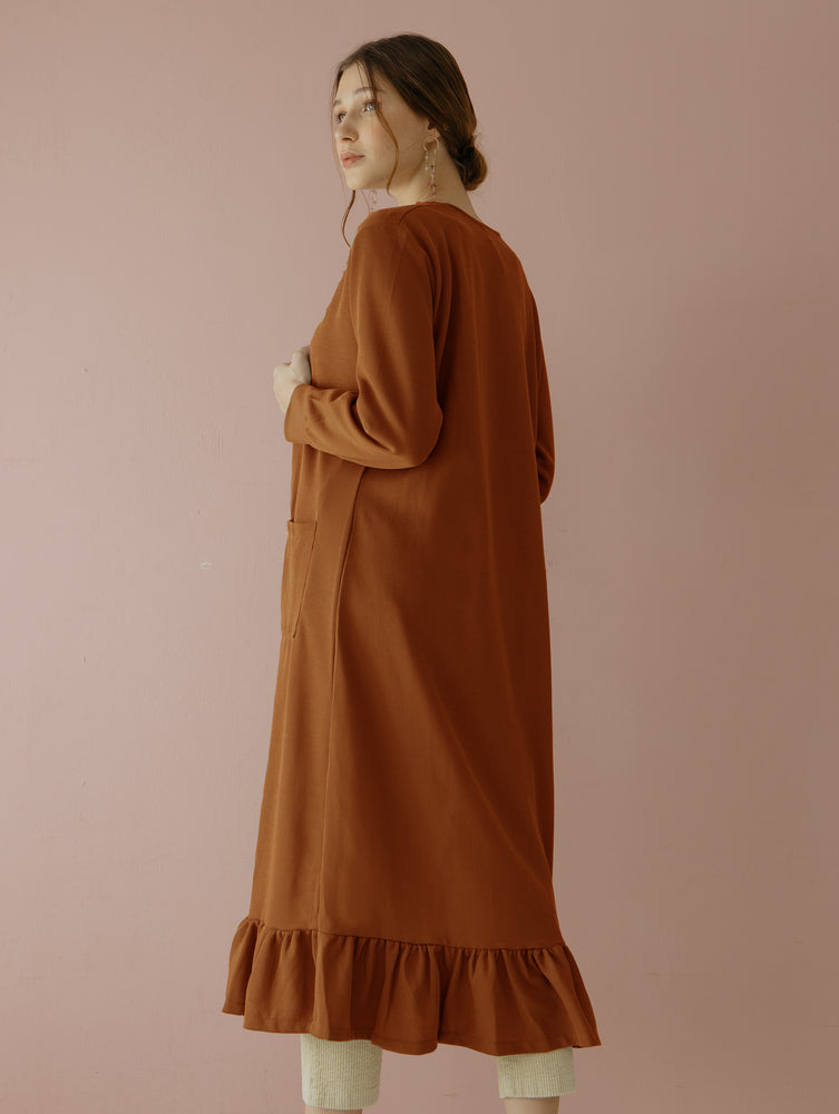 
            
                Load image into Gallery viewer, Casbia Long Cardigan Brick
            
        