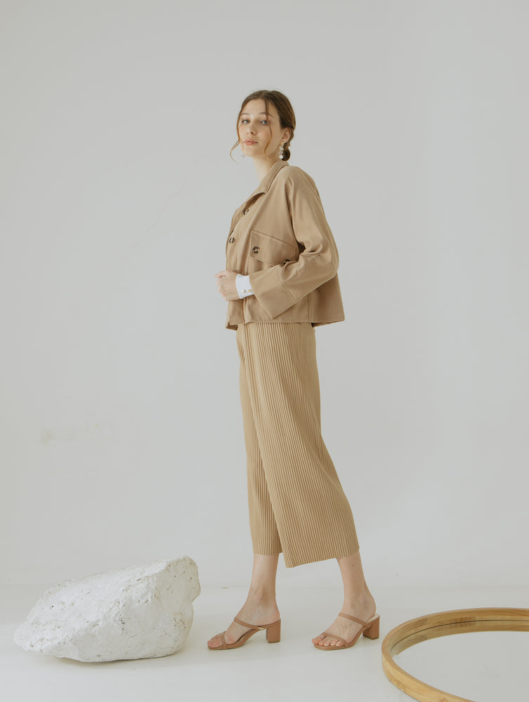 Ayna Brown Pleats Cullote