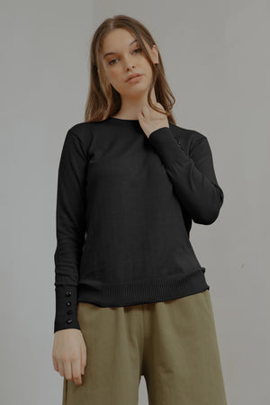 Andrea Button Long Knit Sweater