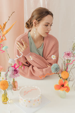 Lolly Molly Cardigan In Pink